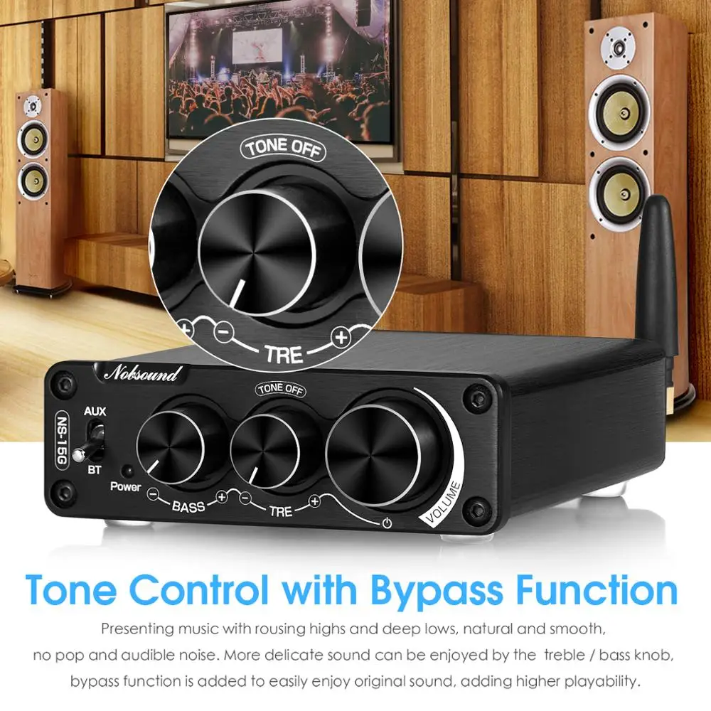 Цифровой аудио усилитель Nobsound Mini Bluetooth 5 0 TPA3116 Hi Fi стерео мощности класса D 100 Вт * 2
