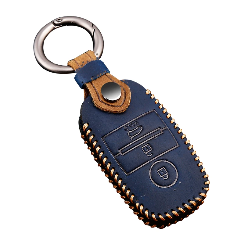 

Leather Car Key Case Key Cover For Kia Ceed Rio Sportage R K3 K4 K5 Sorento Cerato Optima 2015-2018 K900 Stinger Key Shell