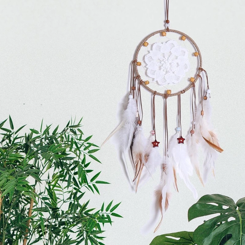 

Dream Catcher with Feather Handmade Dreamcatchers for Boho Indian Wall Hanging Decoration Ornament