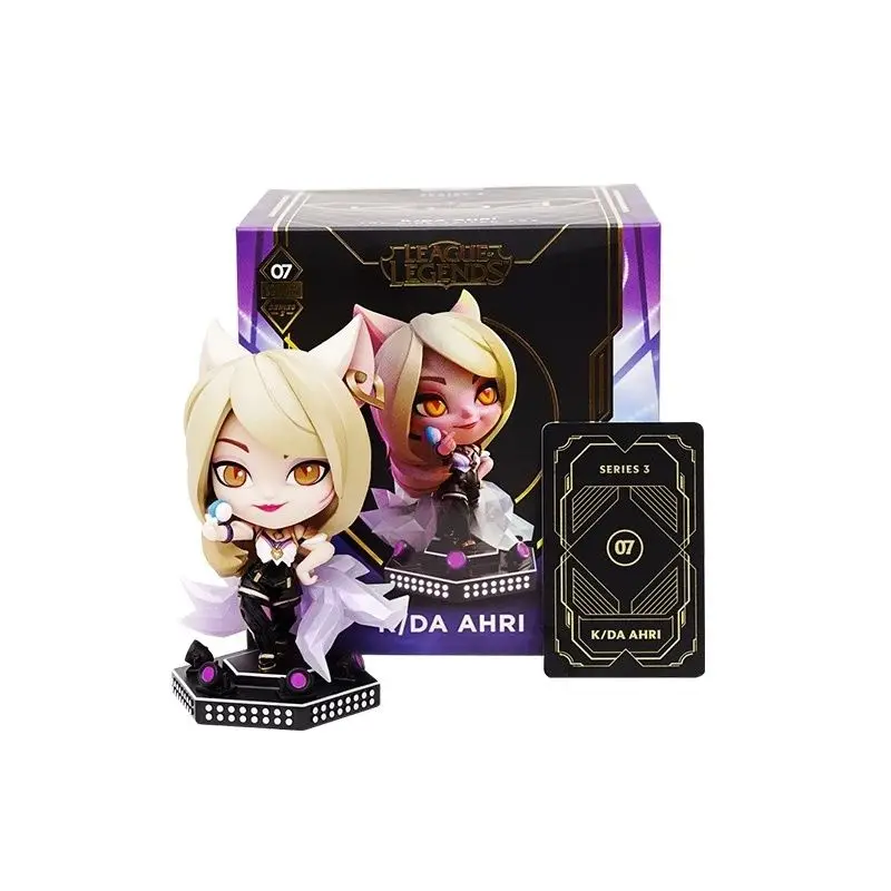 

OrIginal League of Legends KDA Ahri Cartoon Toys Game Garage Kit Movable Doll Animation Ornament Model Birthday Gift for Kids
