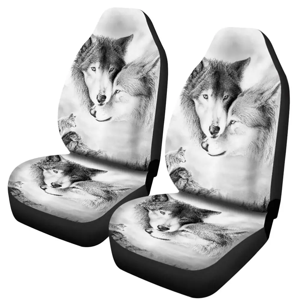 

Car Seat Cover Breathable Polyester Fabric Protective Pad With Tiger Leopard Prints Wear Resistance Universal Size For Car Care