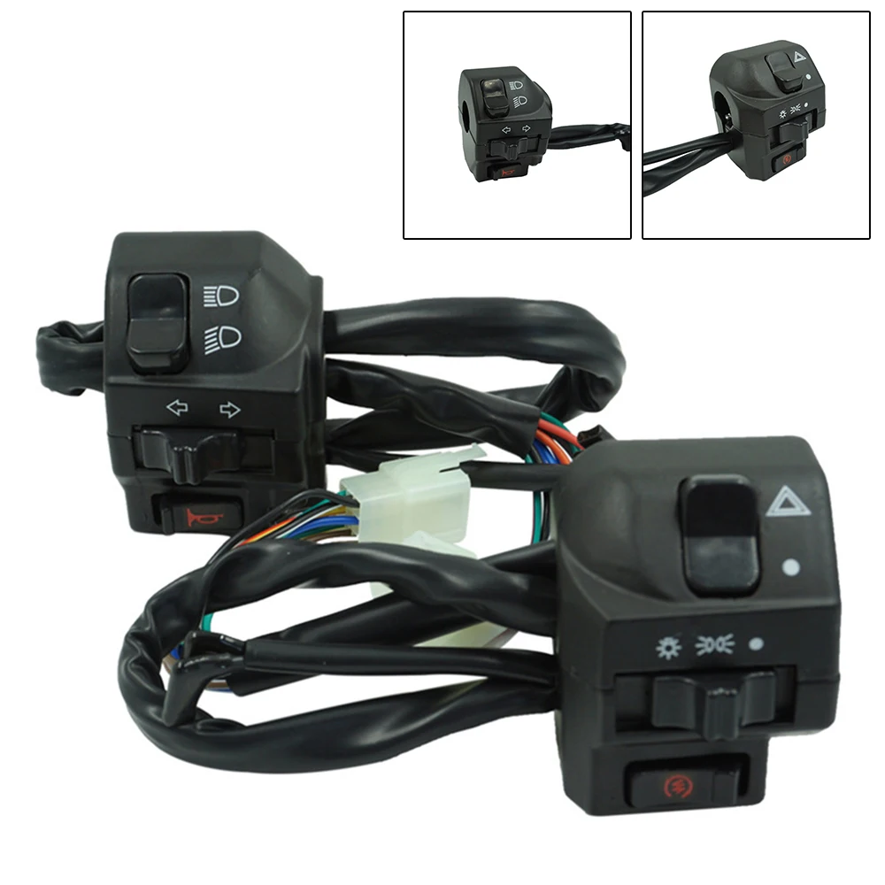 

22MM Motorcycle Switch Assembly 60CM ABS Handlebar For Honda 2pcs Universal Brand new
