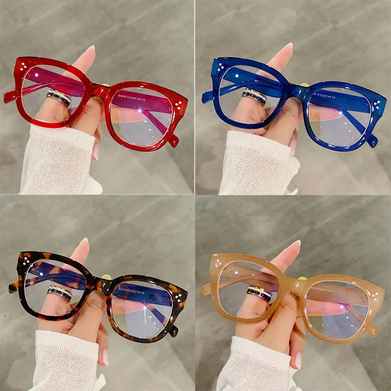 

Transparent Computer Glasses Frame Women Men Anti Blue Light Round Eyewear Blocking Glasses Optical Spectacle Eyeglass