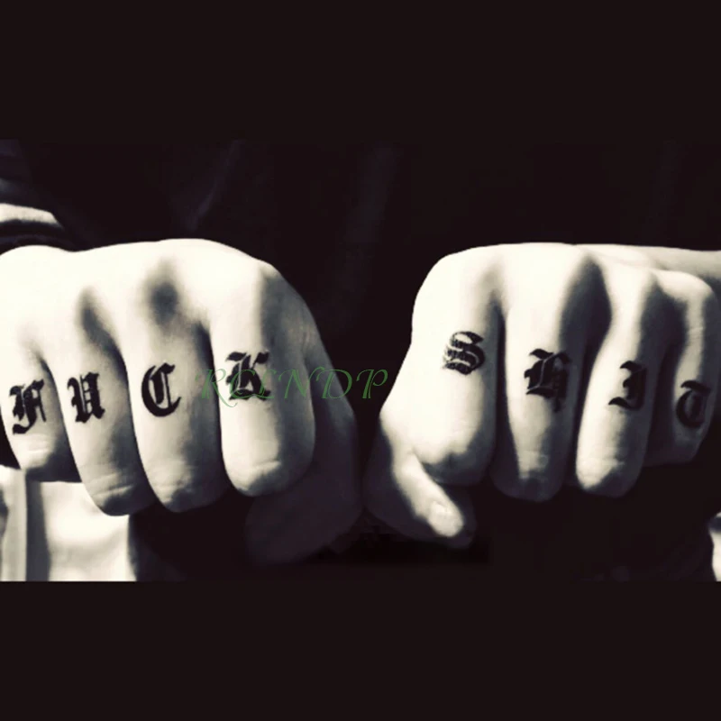 Водонепроницаемая Временная тату наклейка с английским буквенным номером