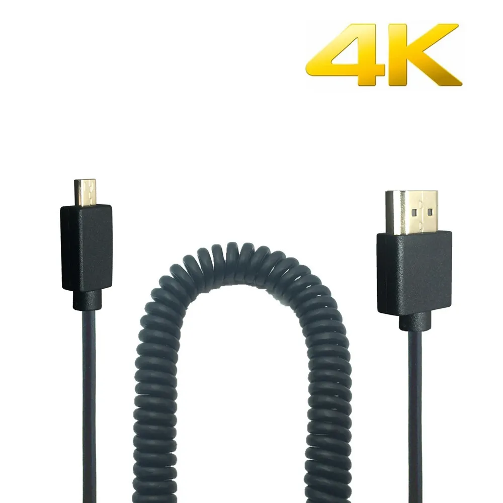 Ультратонкий кабель OD 3 2 мм 4k * 2k 60 Гц Micro HDMI совместимый с кабелем типа A 0 гибкий