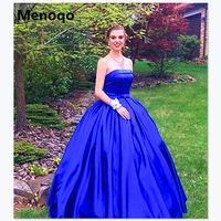 elegant satin evening dresses long formal sleeveless a line lace up prom party gowns special occasion vestido de festa