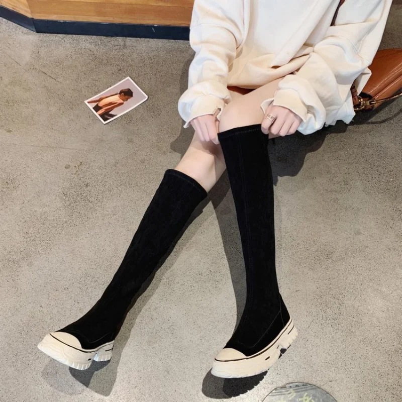 

Women's Boots 2021 Autumn and Winter New Korean Fashion Women's Shoes Net Red Thin Boots Thick-soled Sports Casual Boots