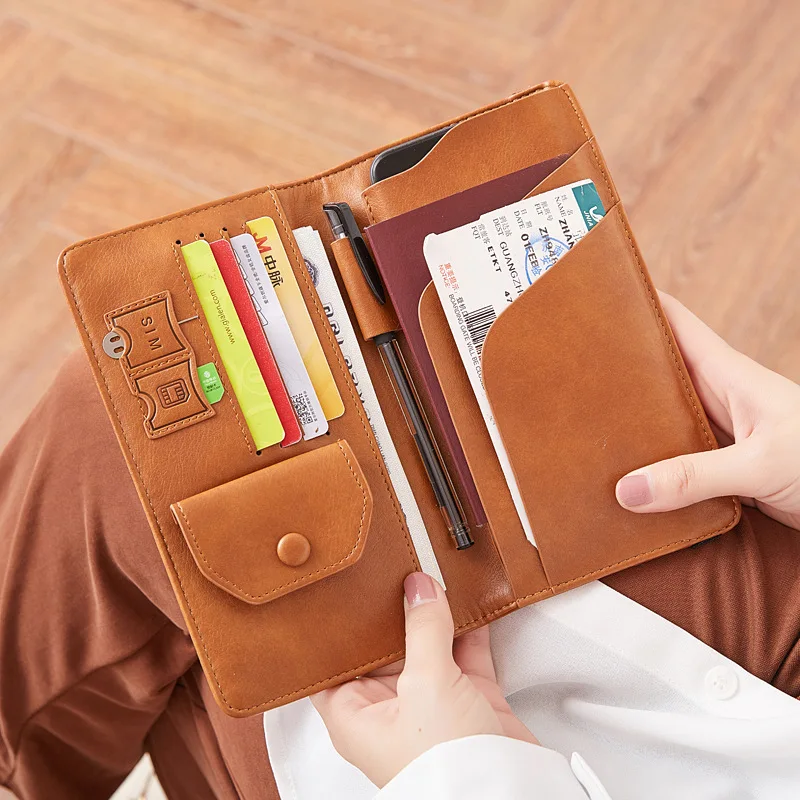 RFID в винтажном стиле деловом для паспорта Чехлы держатель мульти Функция ID