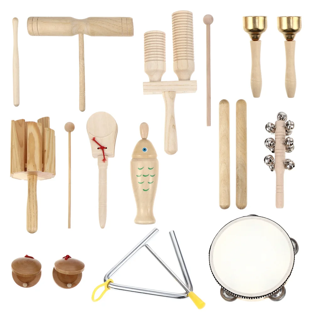 

11Pcs Toddler Wood Musical Instrument Kids Preschool Educational Learning Toy
