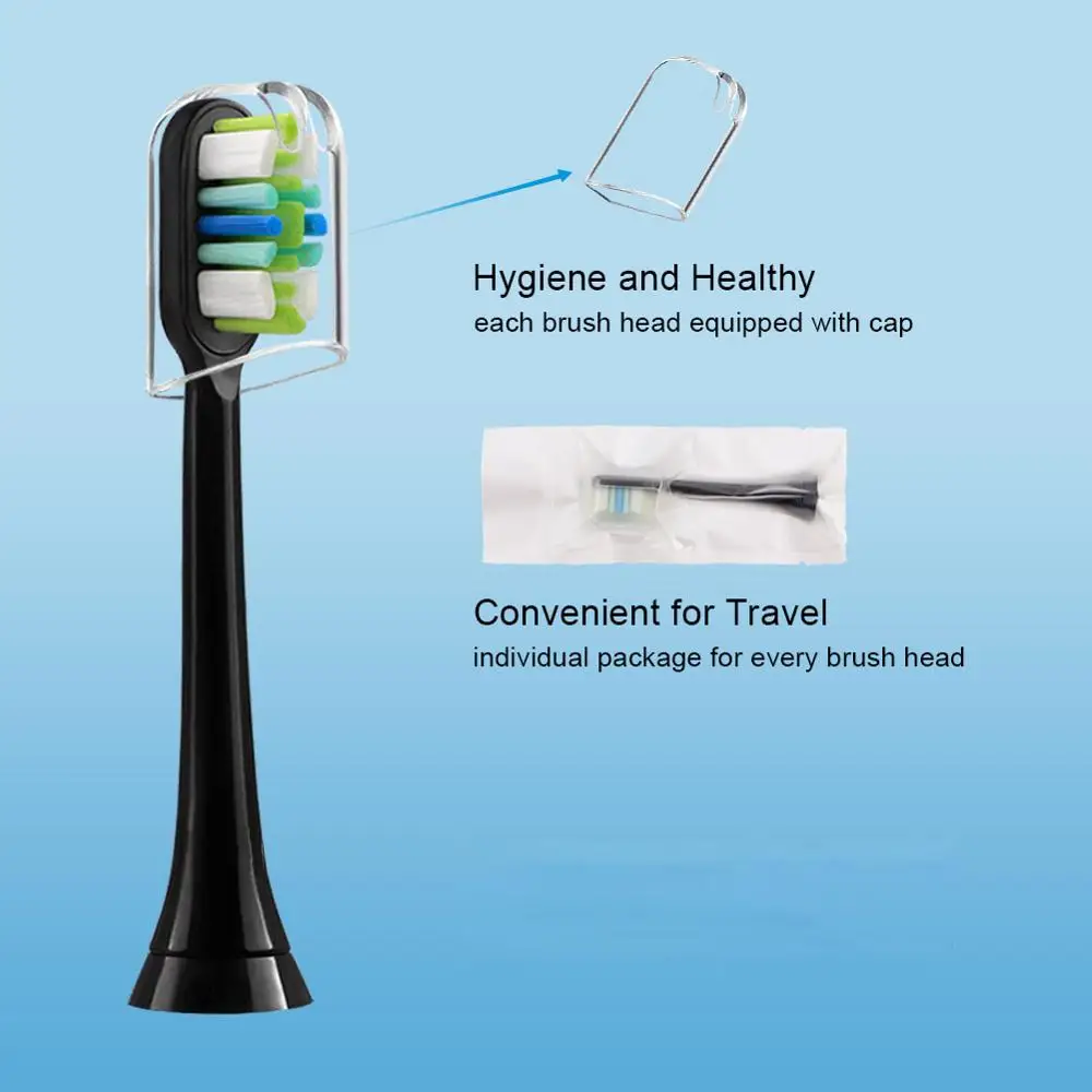 8 шт. сменные насадки для зубных щеток Phillips Sonicare совместимы с алмазной очисткой