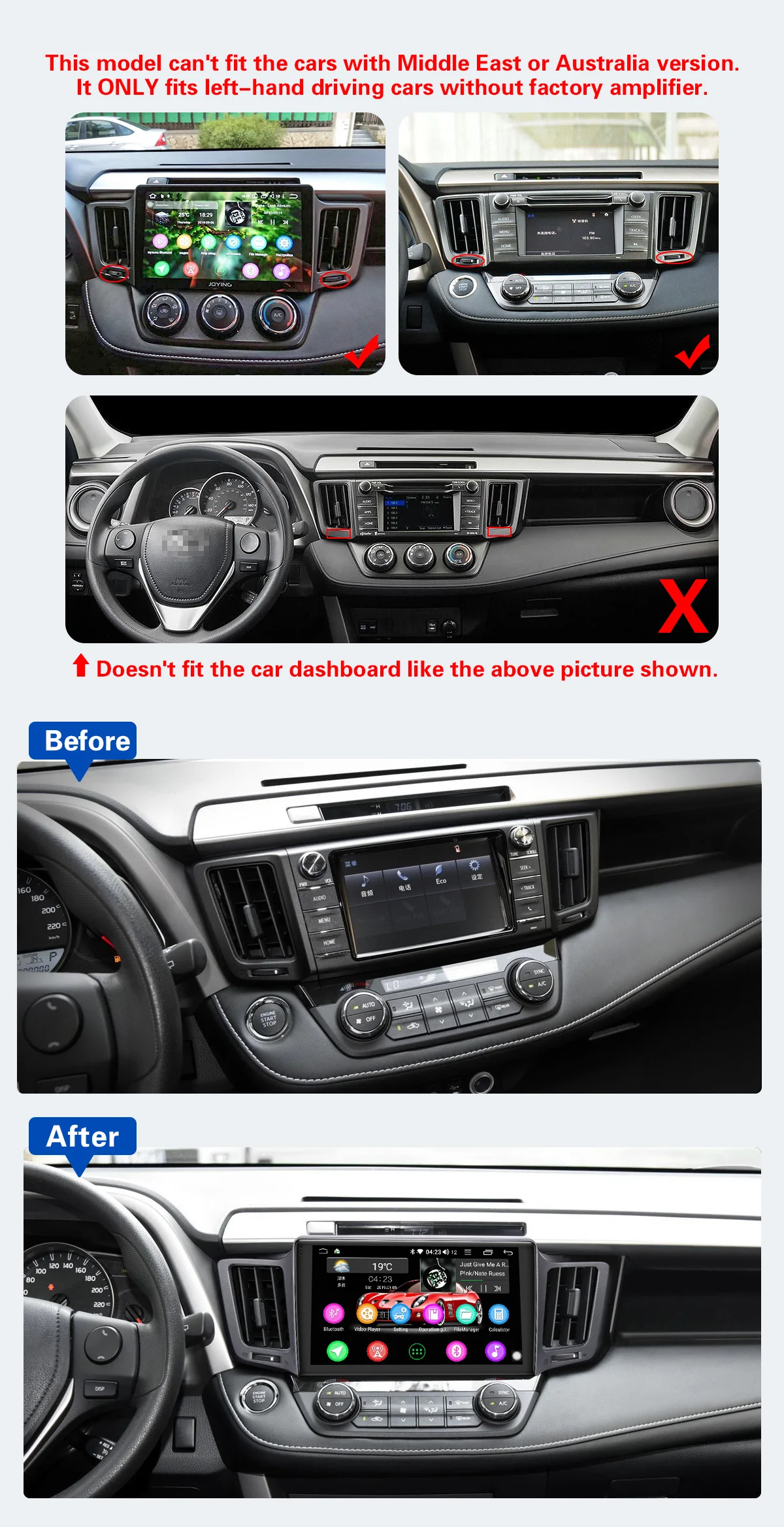 1" ips BT Android 8,1 Стерео Авторадио головное устройство для TOYOTA RAV4 RAV 4 2012 2013 gps DVD плеер SWC