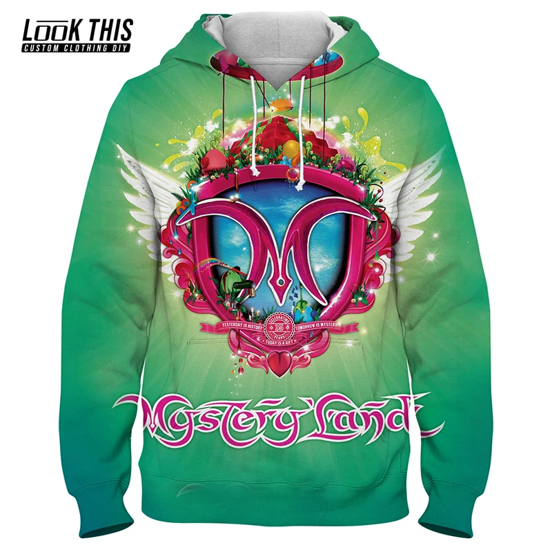 

Mysteryland 3D Funny Print Men's Oversized Hoodie Long Sleeve Boy Male Hooded Hoody Harajuku Style Sweatshirt Pullover Tops