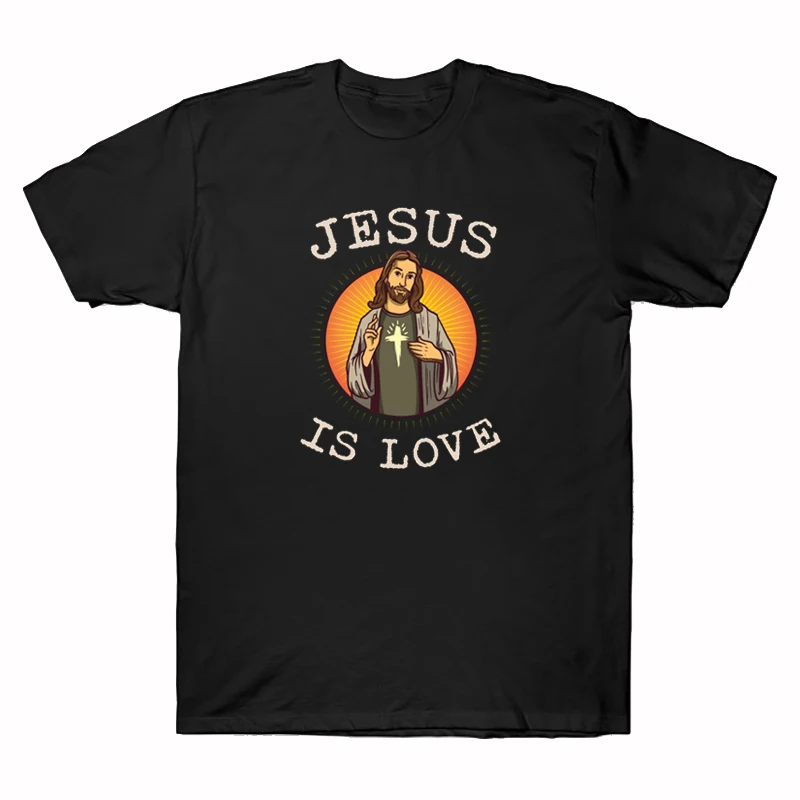 Горячая Распродажа футболка с графическим принтом Иисуса любви христианская - Фото №1