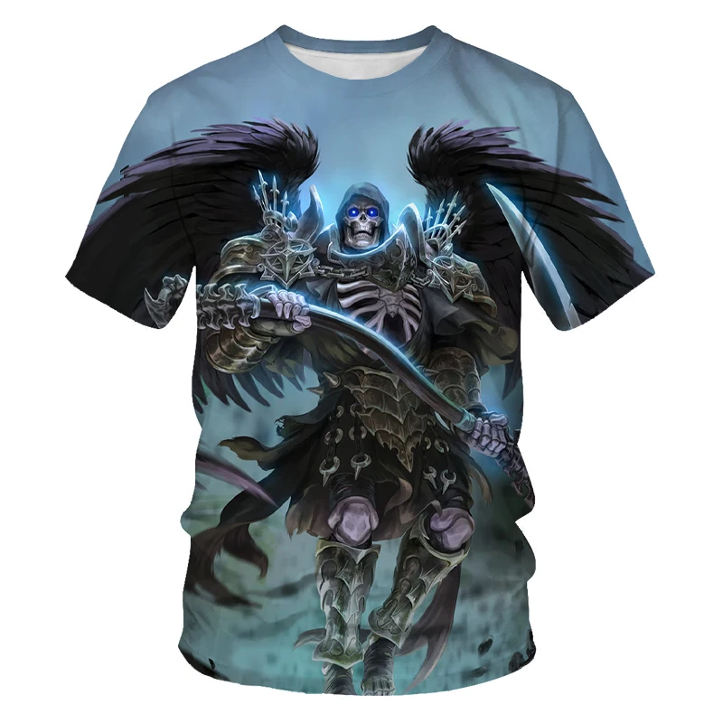 

20213D printed short-sleeved men's and women's outdoor daily war series casual and comfortable painted O-neck T-shirt 3D