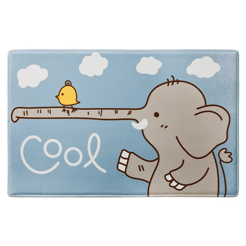 

Cartoon Flannel Welcome Entrance Doormats Carpets Rugs Bath Living Room Floor Stair Kitchen Hallway Non-Slip Cat Dog Pet Gamer