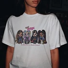 Футболка женская оверсайз с коротким рукавом, винтажный топ с графическим принтом, в стиле Харадзюку, Y2k, летняя одежда