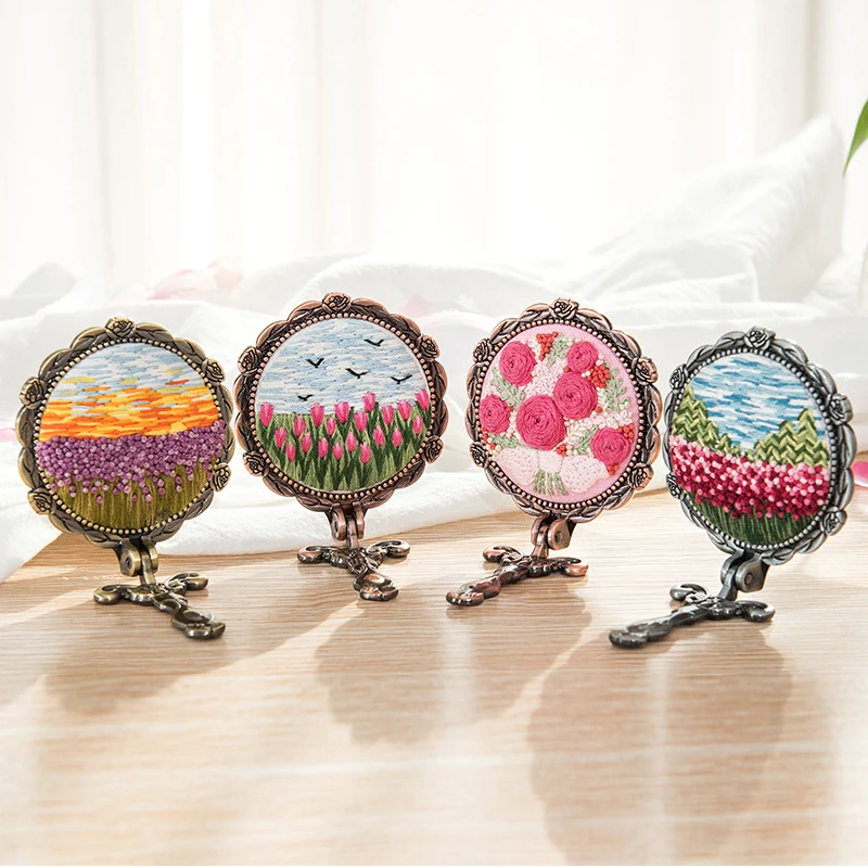 Набор цветочной вышивки крестиком с зеркалом классический набор линз для