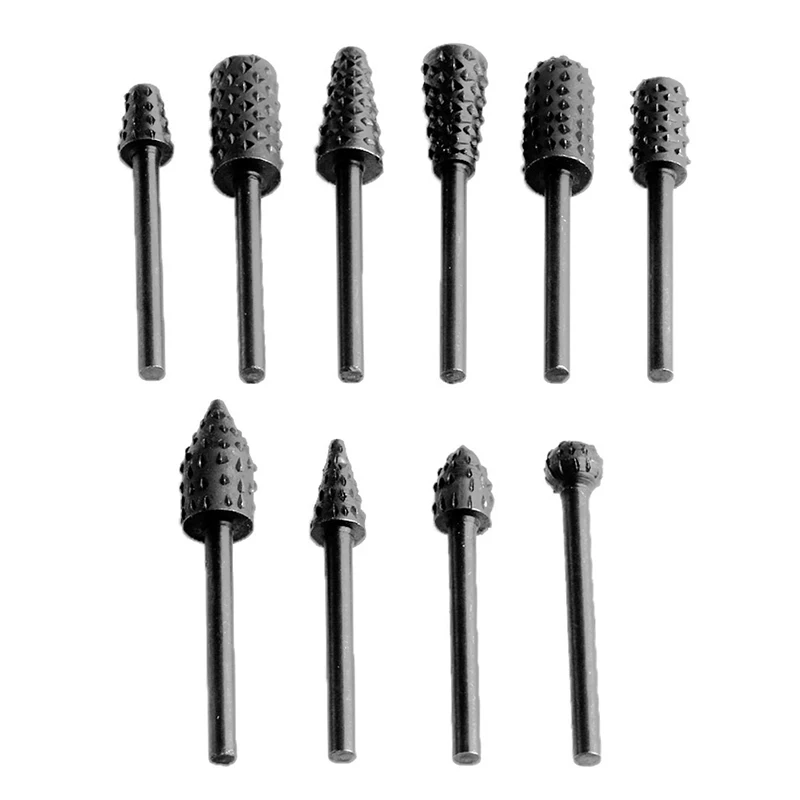 

10 шт. миниатюрная Шлифовальная головка BI180 вращающиеся сверла для гравировки деревообрабатывающего инструмента