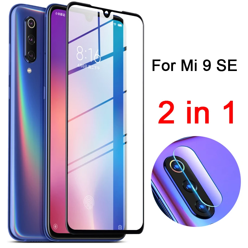 2 в 1 для Xiaomi Mi 9 SE полноэкранная защита объектива камеры защитное закаленное