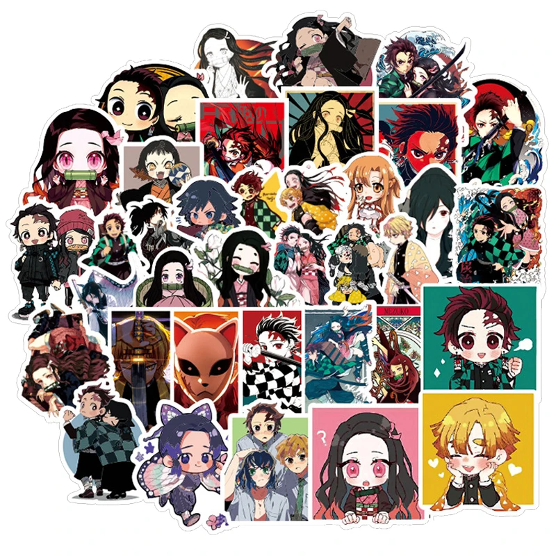 50 шт. новый стикер Kimetsu No Yaiba s наклейка для автомобиля гитары ноутбука скейтборда