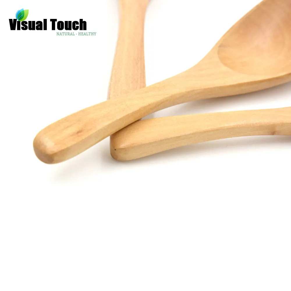 Визуальный сенсорный натуральное дерево ложка риса Черпак поварешка посуда