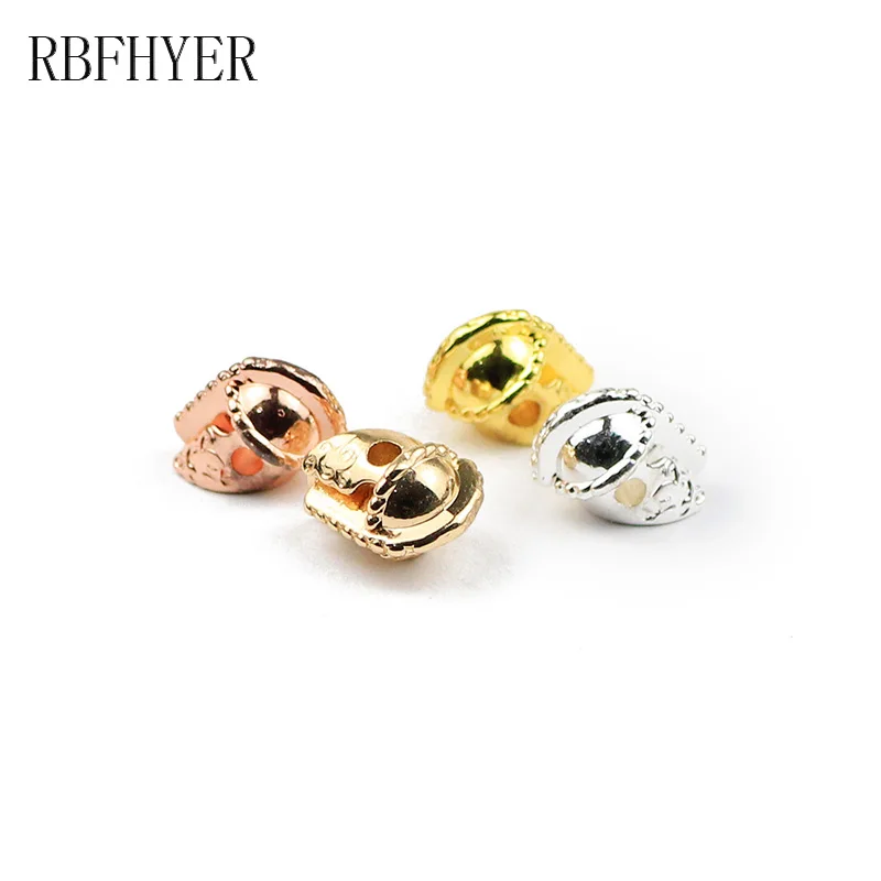 RBFHYER 8x12 мм 4 шт. натуральный камень гематит розовое золото шелверс шлем