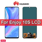 Оригинальная деталь для замены ЖК-дисплея Enjoy 10s 6,3 дюйма, для Huawei Y8p 2020 дюйма, сенсорный ЖК-дисплей со сканером отпечатков пальцев, с рамкой