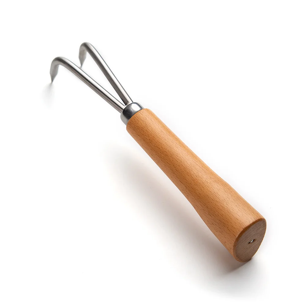 Инструмент для сада бонсай JTG-05 крючок с деревянной ручкой из нержавеющей стали