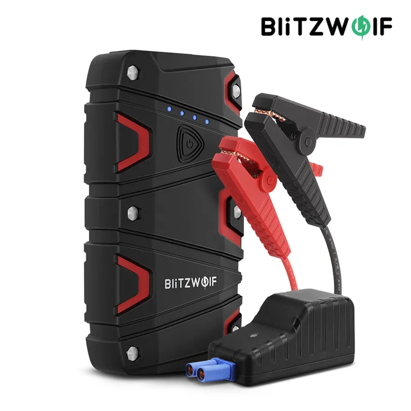BlitzWolf BW JS1 Портативный автомобиль скачок стартер 12000 мАч 800A аварийный усилитель