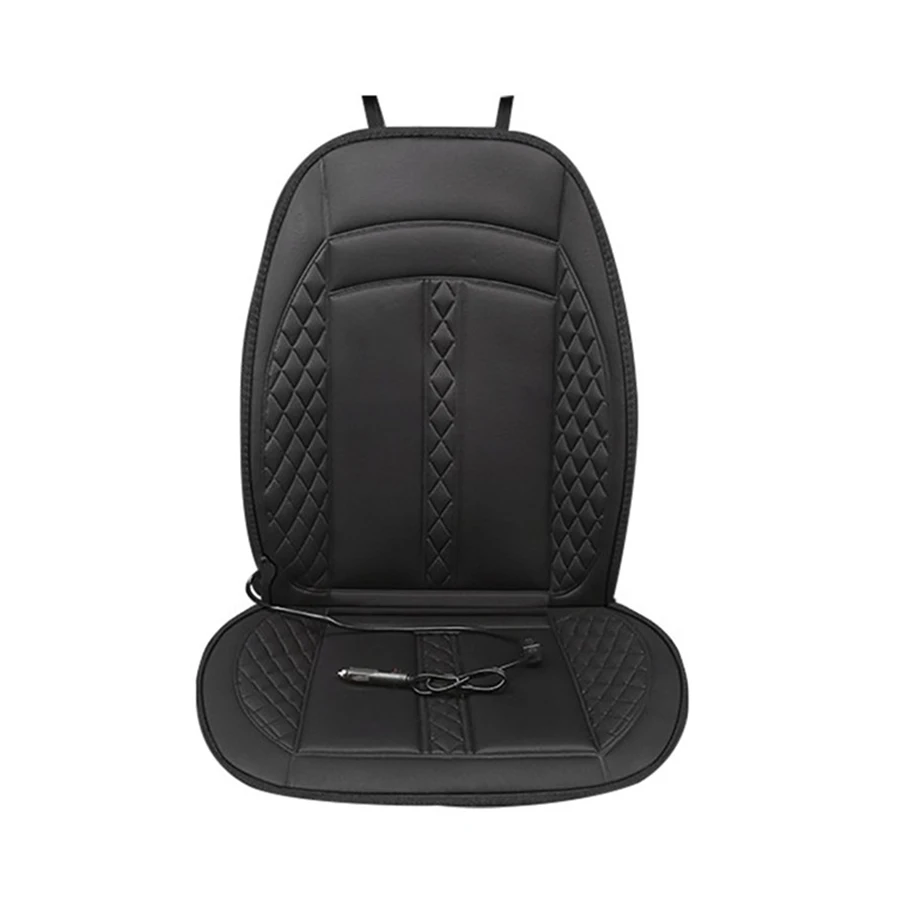 

1pc 12V Car Seat Heated Pad Cushion Seat Heater Pad Winter Warmer Carbon Fiber Black Universal