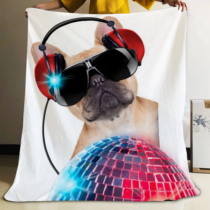 ?? Musifeカスタムかわいいブルドッグフランネル毛布デザイン独自の毛布フランネル毛布ソファdiyのドロップシッピング