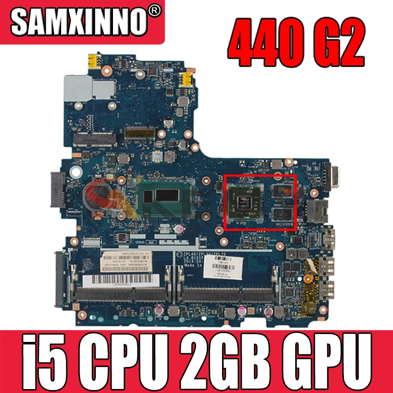 

Для HP ProBook 440 G2 450 G2 Материнская плата ноутбука 768143-001 768143-501 768143-601 ZPL40/ZPL50/ZPL70 LA-B181P с i5 Процессор 2 Гб GPU