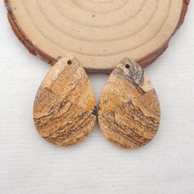 

Натуральная яшма, модные женские серьги из бисера, 30x20x5 мм, 8 г