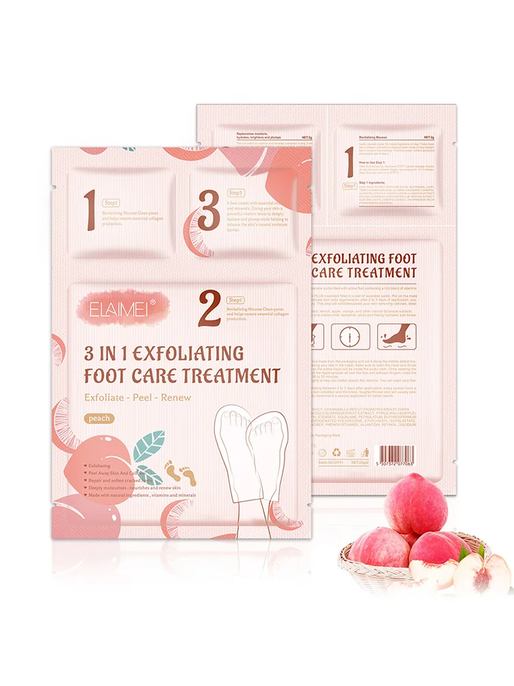 

3-in-1Feet Mask Exfoliating Foot Mask Socks Pedicure Peeling Dead Skin Remover Feet Mask Peel Foot Care Tool Moisturizing Mask