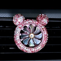 new girls car air freshener fan crystal diamond cartoon outlet vent clip car perfume solid diffuser deodorant creative gifts