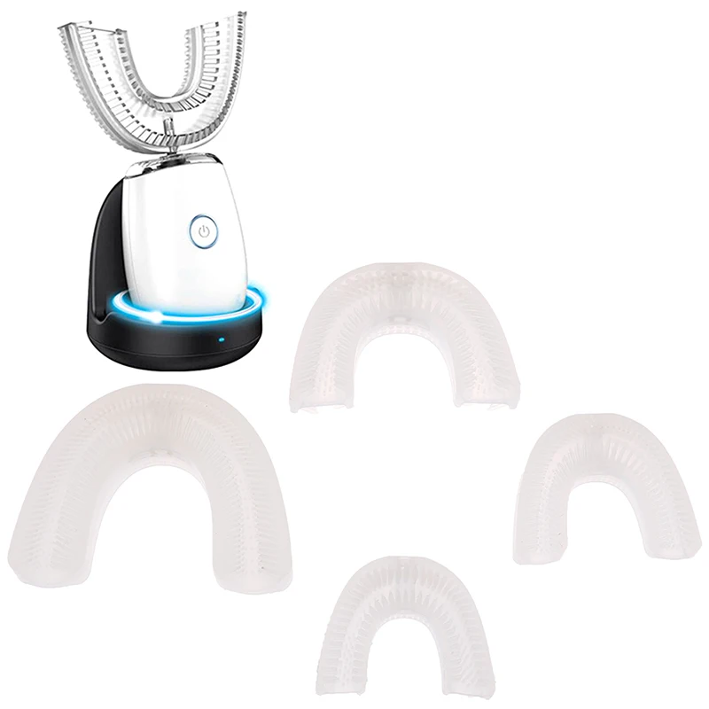 Сменные насадки для электрической зубной щетки Sonic Clean, силиконовые насадки для зубной щетки, 360 градусов, автоматический U-образный