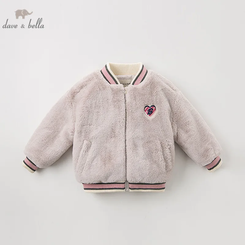 DBK11235 dave bella/Зимние Модные Полосатые Карманы с длинными рукавами для девочек