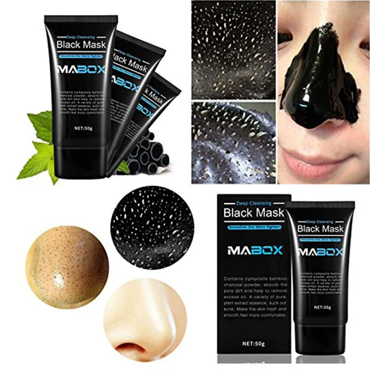 MABOX 50g Blackhead Mask Face Care Nose Remover Peeling Pore Strip Cleanser Black Head Acne Treatment |