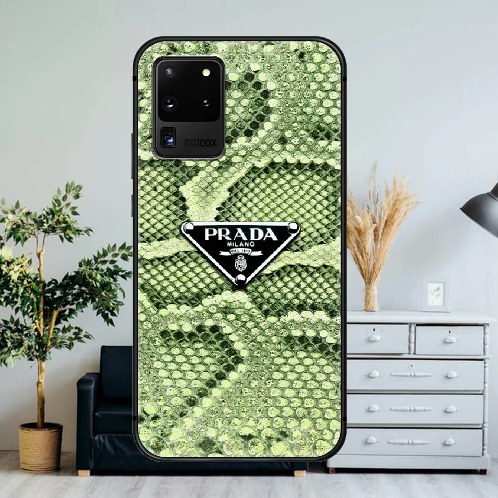 

Italy luxury Brand Fashion Phone Case For Samsung Galaxy Note S 8 9 10 20 Plus E Lite Uitra black Shell 3D Cell Trend Prime