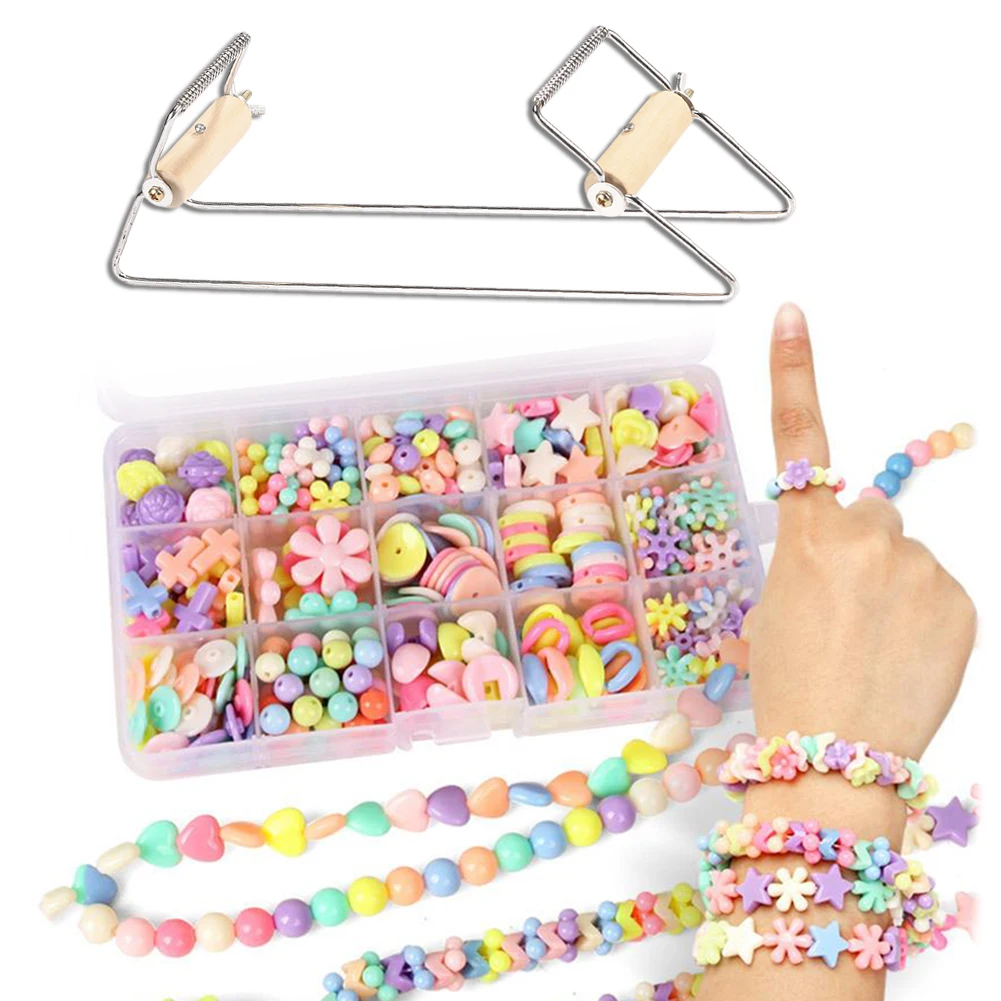 

1PC DIY Knitting Machine Tools Wood&Stainless Steel Weaving Beading Loom Set for Jewelry Bracelets Necklaces Make High Quality