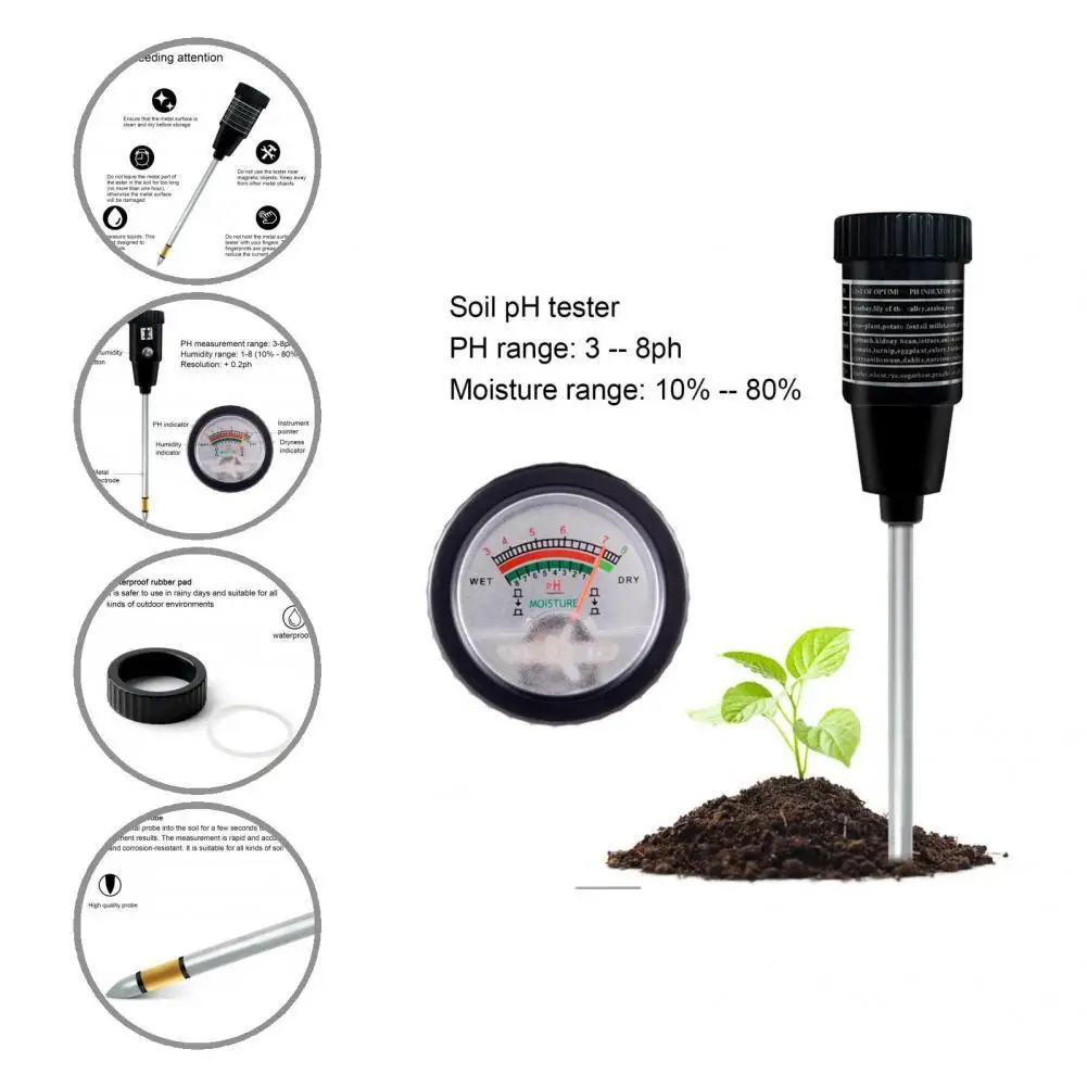 

Анализатор почвы, удобный высокоэффективный тестер почвы, садовый инструмент, тестер PH почвы, быстрый для питомников