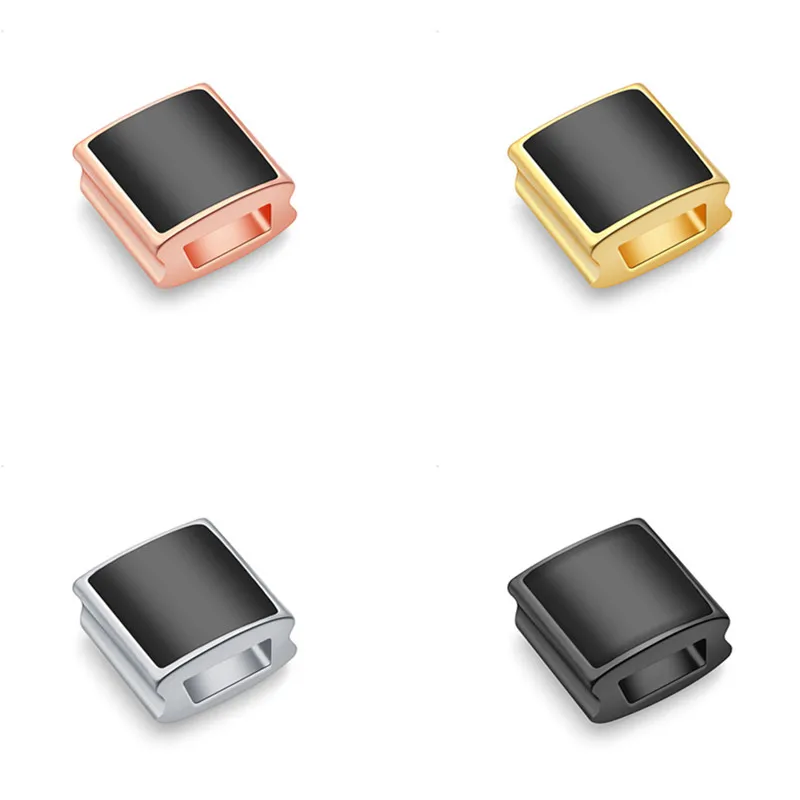 

5pcs/lot Metal Copper Brass Vacuum Square Spacer Beads for Diy Bracelet Jewelry Making Rectangle Beads Accessories Gifts