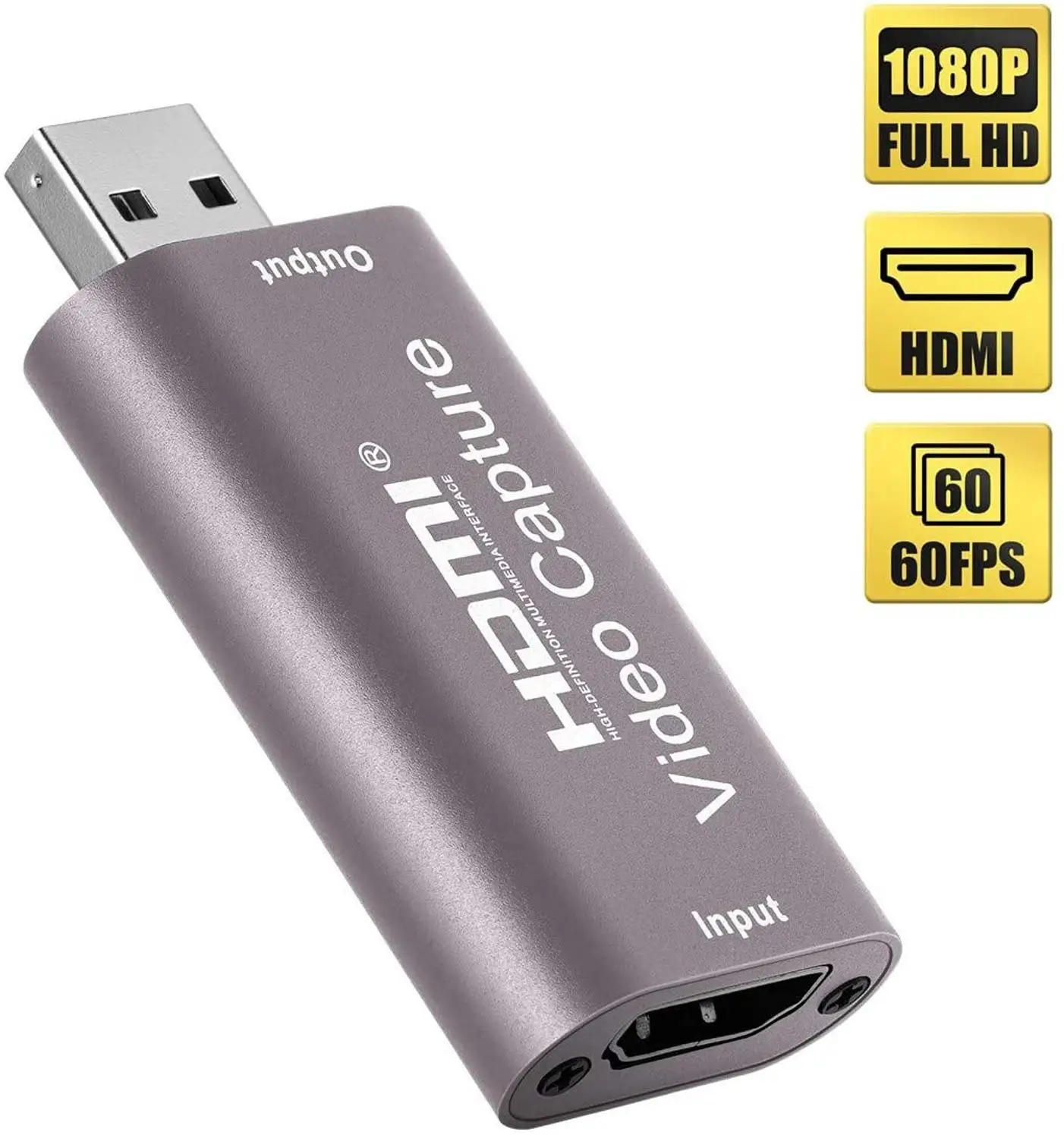 

HDMI Capture 1080P@60/30FPS Capture Card Ultra High Speed USB 3.0 for Gaming, Streaming Compatible with Nintendo Switch