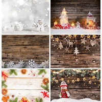 shengyongbao christmas wooden planks theme photography background snowman backdrops for photo studio props 211221 mmsd 07