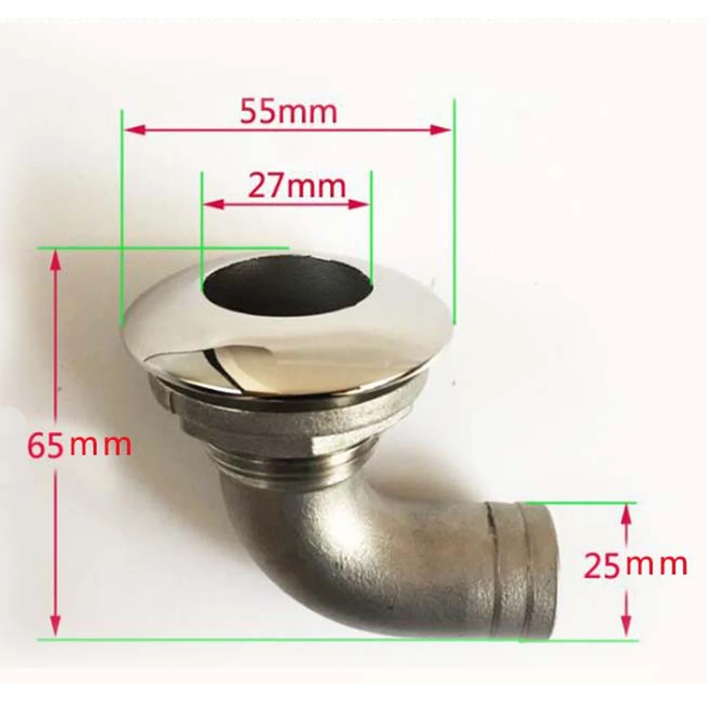 

Mirror Polished Boat Plumbing Fitting - Deck Drain Scupper - Stainless Steel