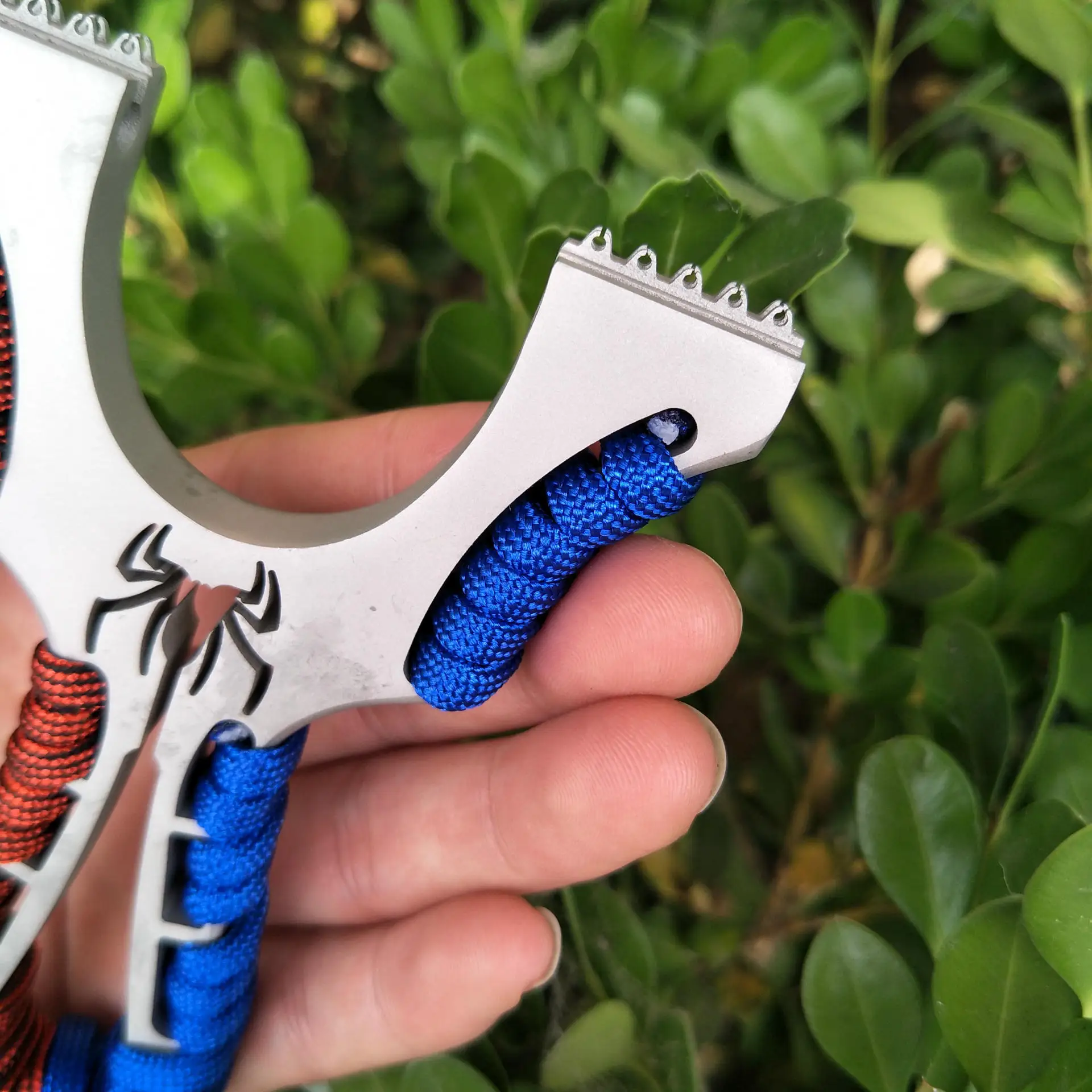 Рогатка-паук из нержавеющей стали с 3 резиновыми лентами для охоты и стрельбы |