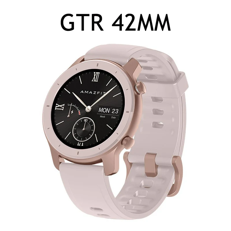 42MM Pink Amazfit gps+ GLONASS 42 мм gps Смарт-часы для женщин 50ATM Водонепроницаемый Фитнес-трекер Smartwatch Strava управление музыкой для Android IOS - Цвет: 42MM Pink
