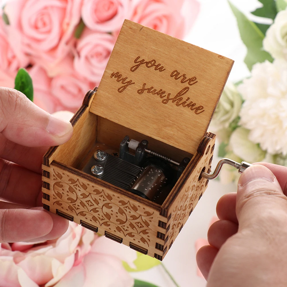 

Wooden Engraved Music Box Gift Mom Dad To Daughter