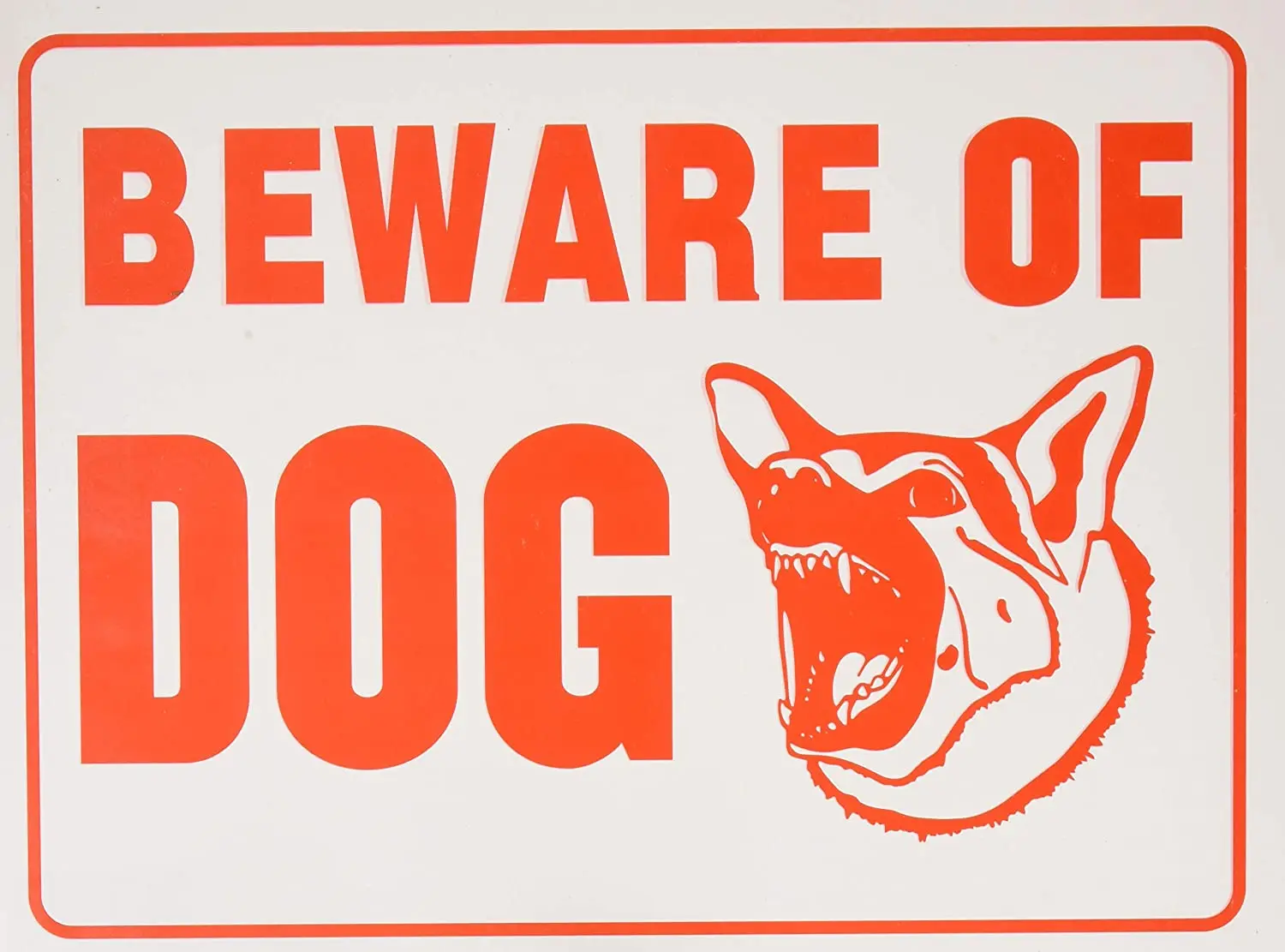 

Beware of Dog Sign 9 x 12 Inch - 4 Pack