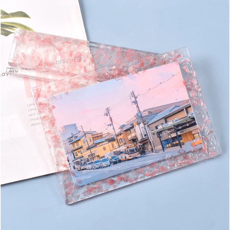 

DIY Crafts Decorative Making Tool Crystal Epoxy Resin Mold Square Photo Frame Silicone Mould